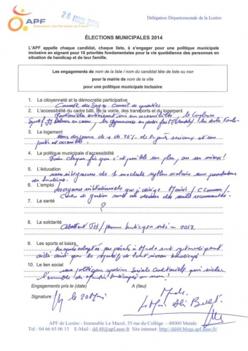 image de la lettre engagement, M. Bertrand, maire Mende, APF Lozère, jpg 
